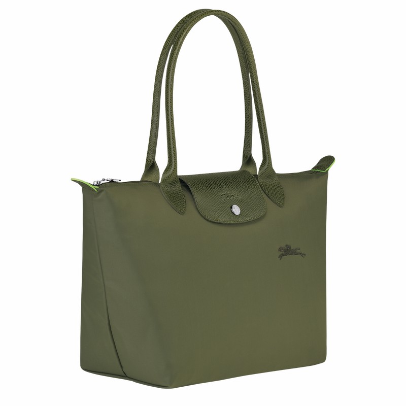 τσάντεσ tote γυναικεια Longchamp Le Pliage Green M πρασινο Greece | L2605919479