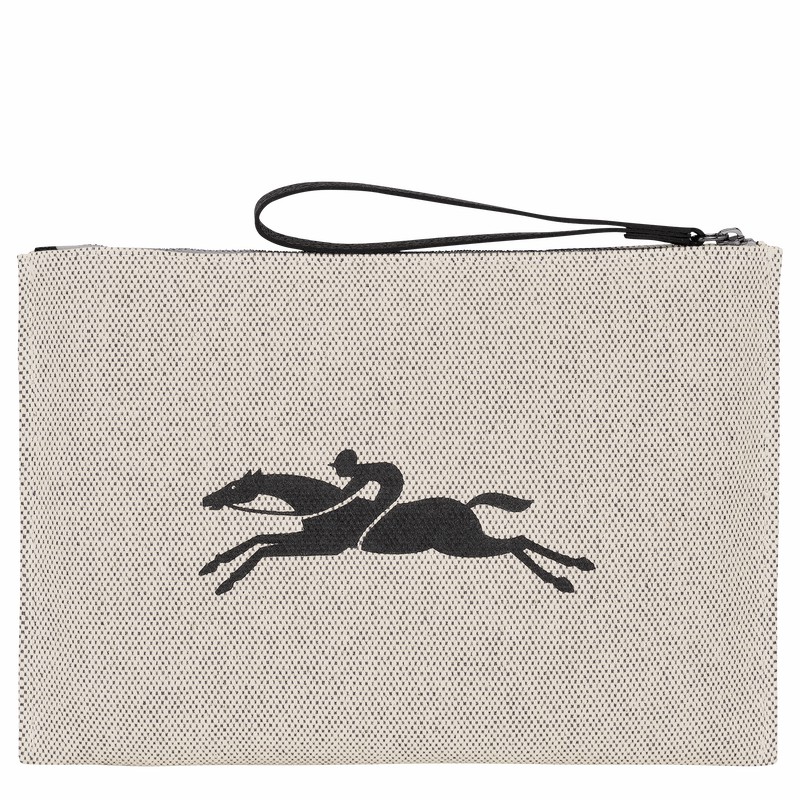 pouches γυναικεια Longchamp Essential ασπρα Greece | 34136HSG037
